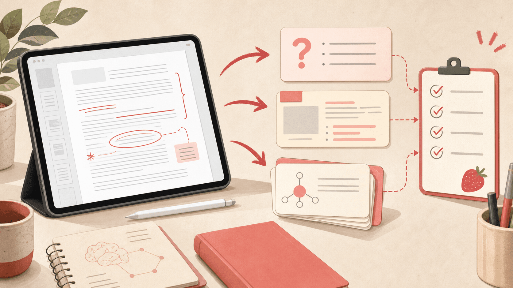 Illustration for How to Study From a PDF Without Rereading It 5 Times