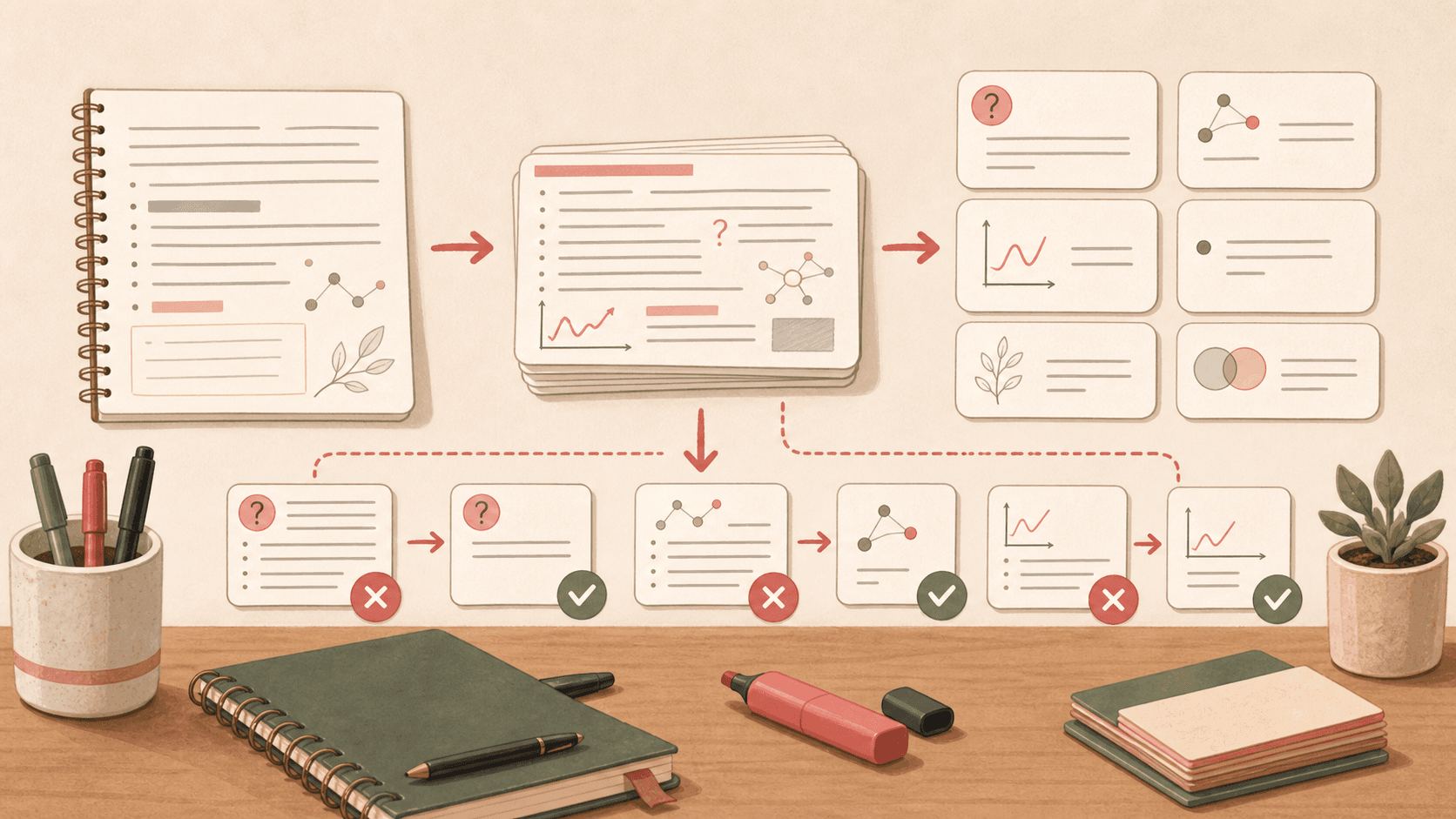 Illustration for How to Make Better Flashcards From Your Notes