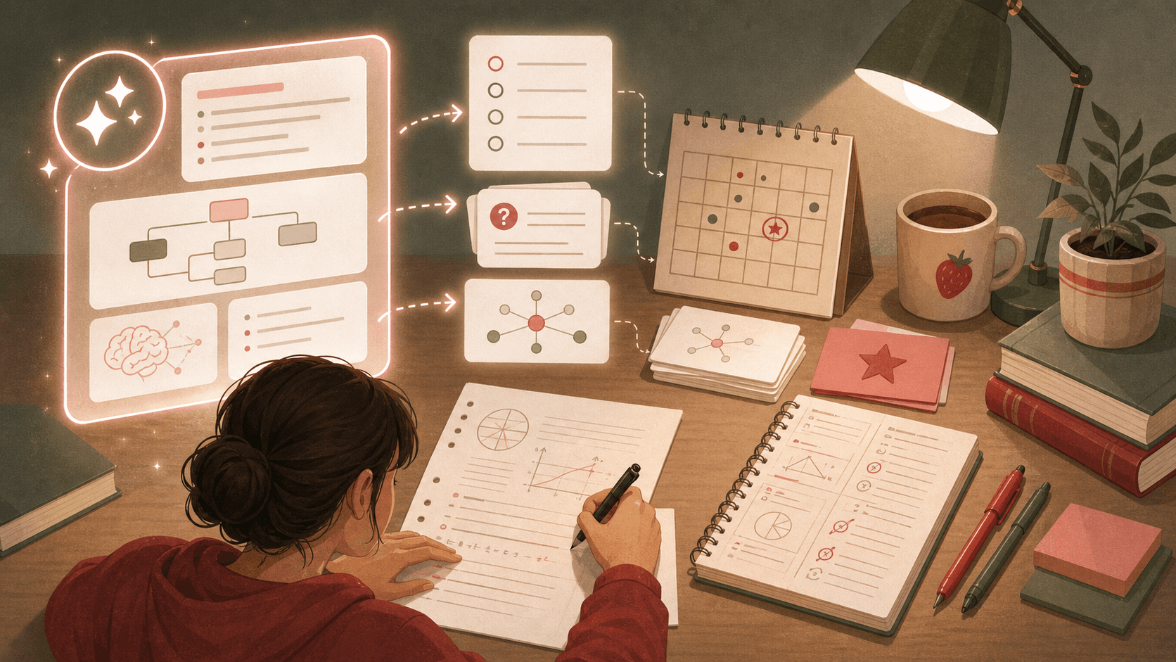 Illustration for How to Study for Finals With AI Without Letting AI Do the Thinking